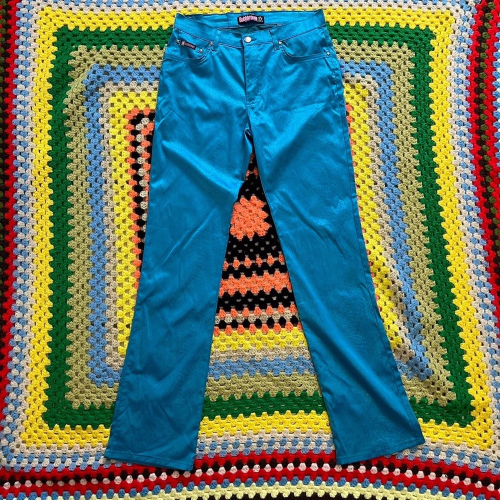 Y2K lowrise flares bubblegum blue pants!